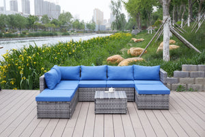 English Elm Patio Sofa With Plush Cushions - Weather-Resistant, Durable Outdoor Seating For Stylish Relaxation B205S00064-GIGA