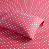 Mi Zone Polka Dot Casual Printed 100% Cotton Sheet Set MZ20-501 Dark Pink