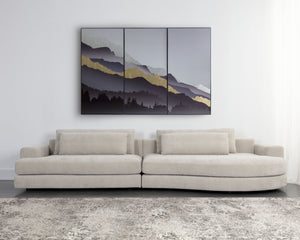 Sunpan Baela Sofa - Luxurious Danny Cream Upholstery with Removable Cushions and Stylish Black Wood Base