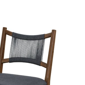 English Elm Arno Rubberwood Counter Stools with Rope Backrest and Charcoal Seat Set of 2 N775P366302B