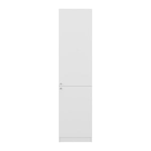 English Elm White Five Shelf Bookcase Slim Floor to Ceiling Open Storage Unit for Living Room B062P486464
