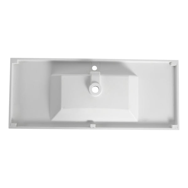 English Elm 42" Wide Resin Bathroom Vessel Sink Modern Basin with Stain Resistant Smooth Finish W999P317306