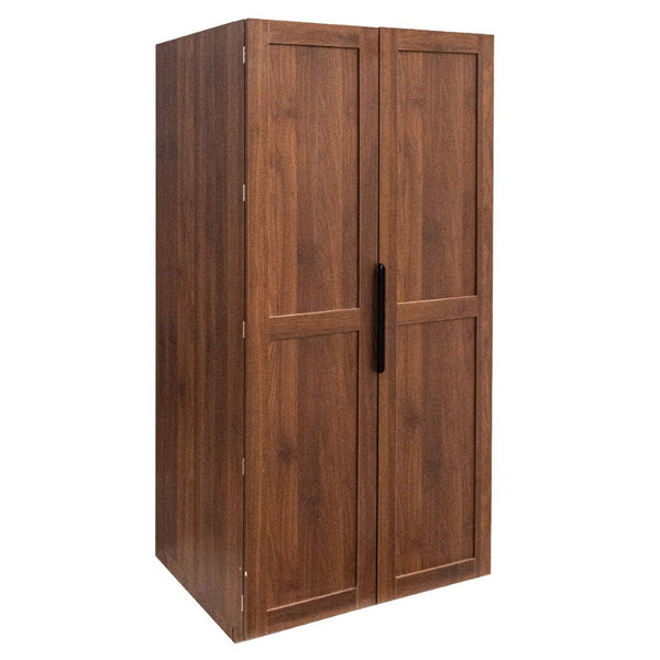 English Elm Kitchen Farmhouse Pantry Cabinet Tall Freestanding Three Door Pull Out Organizer W331S00211