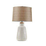 INK+IVY Tate Modern/Contemporary Boho Textured Ceramic Table Lamp MP153-0001 Ivory