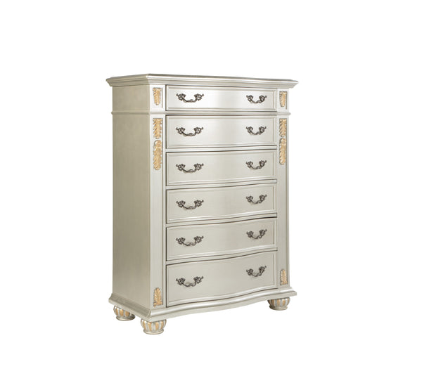English Elm Lyon 11-Drawer Dresser with Rich Wood Veneer and Gold Accents, Fully Assembled for Instant Style Champagne 22 L x 55 W x 43 H B078P301592