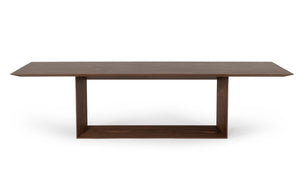 VIG Furniture Channa Walnut Dining Table With Beveled Top & Sculptural U-Base, Mid-Century Warmth, Durable Finish VGBBMI2006T-WAL-DT