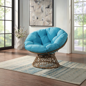 OSP Home Furnishings Papasan Chair Blue