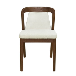 English Elm Christopher Knight Home® - Upholstered Backrest Armless Dining Chairs - Sleek Mid-Century Fabric Seats on Durable Oak Frame, 300lb Capacity Camel,Walnut N771P346002V