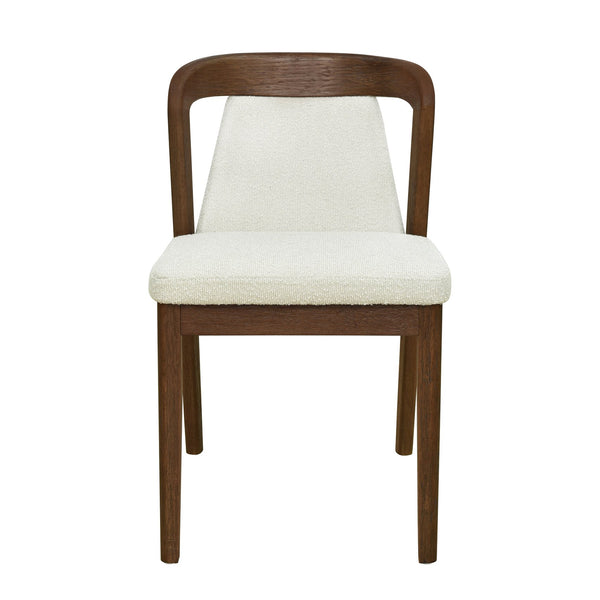 English Elm Christopher Knight Home® - Upholstered Backrest Armless Dining Chairs - Sleek Mid-Century Fabric Seats on Durable Oak Frame, 300lb Capacity Camel,Walnut N771P346002V
