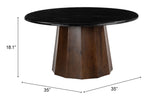 Aipe Coffee Table Black & Brown 110249 Zuo Modern