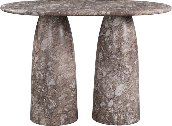 Meridian Furniture Cosenza Concrete Bar Height Table with Art Deco Stone Finish for Indoor Outdoor Entertaining Brown 788Brown-T60