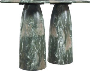 Meridian Furniture Cosenza Concrete Bar Height Table with Art Deco Stone Finish for Indoor Outdoor Entertaining Green 788Green-T60