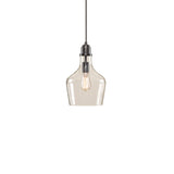 INK+IVY Auburn Transitional Auburn Bell Shaped Hanging Glass Pendant Light MP151-0198 Bronze/Clear