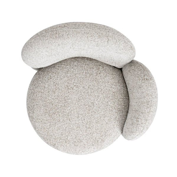 English Elm Jennifer Taylor Home - Duo 31.5" Raf One-Arm Swivel Accent Chair - Stylish Multi-Greige Chenille For Modern Spaces B2719P238281