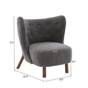 English Elm Swivel Club Chair Barrel Back Faux Leather 360 Degree Turn Living Room Accent Dark Grey N776P246078D