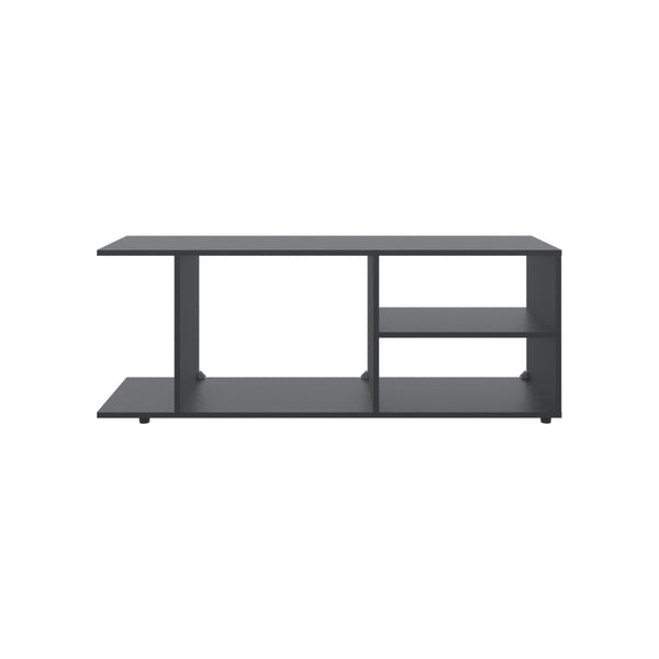English Elm Goodwood Minimalistic TV Stand with 5 Open Shelves for Up to 60" TVs — Stylish, Sturdy Media Console Black 50 L x 15 W x 3 H B200P235844