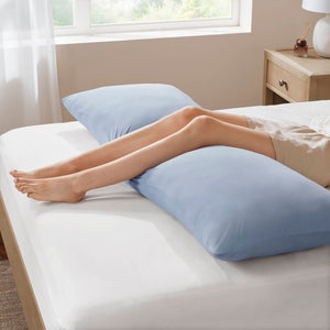 English Elm 1- Piece Full Body Cooling Pillow with Nylon Spandex Cover for Side Sleepers Blue B035P482975