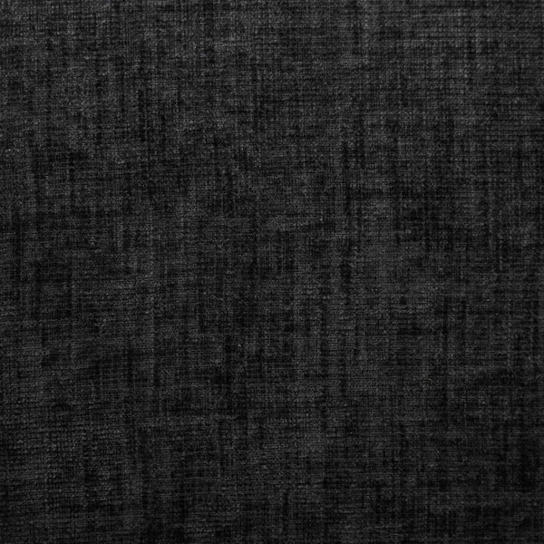 English Elm Chenille Plush Dining Chair with Curved Gold-Plated Legs, Rivet Trim, Textured Upholstery Comfort Black W1143P332685