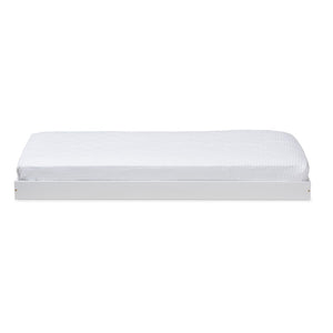 Baxton Studio Baxton Studio Payton Modern White Trundle Bed – Space-Saving Twin Design with Smooth Roll-Out Feature HT-White-Trundle