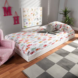 Baxton Studio Baxton Studio Payton Modern White Trundle Bed – Space-Saving Twin Design with Smooth Roll-Out Feature HT-White-Trundle