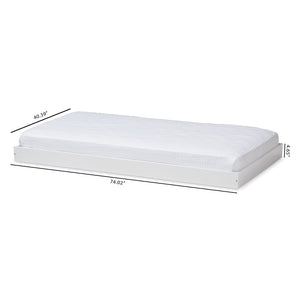 Baxton Studio Baxton Studio Payton Modern White Trundle Bed – Space-Saving Twin Design with Smooth Roll-Out Feature HT-White-Trundle