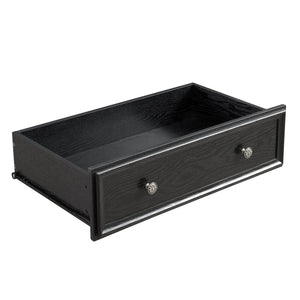 English Elm Modern 5 Drawers Dresser with Smooth Glide Drawers, Stylish Metal Handles & Unique Stable Feet Organizer for Bedroom and Living Room Storage (45.87"L x 20.08"W x 11.03"H) Black W2275P149804