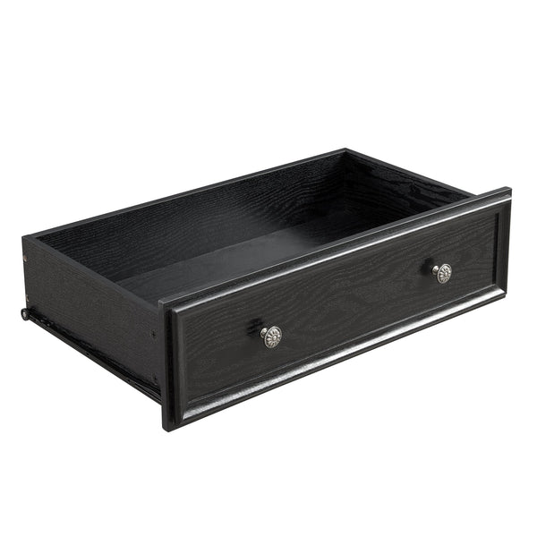 English Elm Modern 5 Drawers Dresser with Smooth Glide Drawers, Stylish Metal Handles & Unique Stable Feet Organizer for Bedroom and Living Room Storage (45.87"L x 20.08"W x 11.03"H) Black W2275P149804