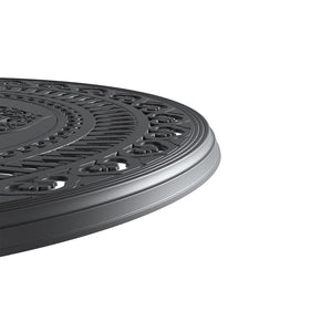 English Elm 3-Piece All-Weather Cast Aluminum Dining Set With Swivel Chairs & Round Table For Cozy Outdoor Spaces P2 W1710S00297-GIGA