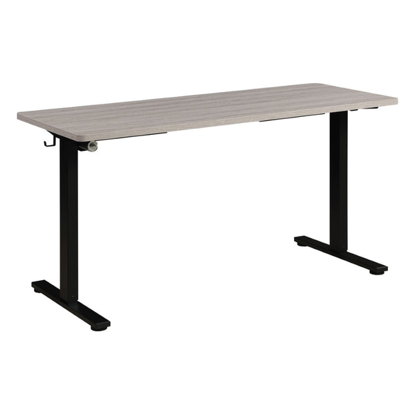 OSP Home Furnishings 59"w Sit to Stand Electric Desk with Memory Presets Steel Base and Built-in Storage Hook PMO6024B-LG
