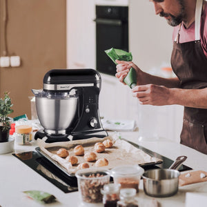 English Elm Geek Chef Tilt-head Stand Mixer Copper Motor Planetary Action 4.8qt Stainless Bowl Black W1002P416206