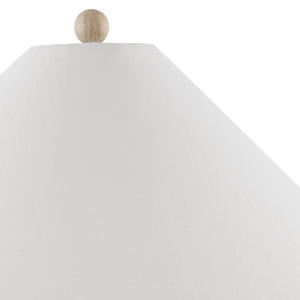 Hastings Table Lamp - Elegant Teardrop Design with Whitewashed Finish and Steel Accents for Glamour