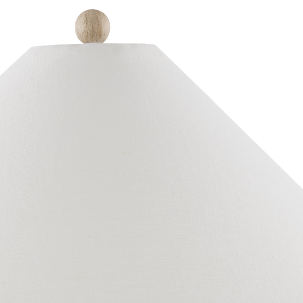 Hastings Table Lamp - Elegant Teardrop Design with Whitewashed Finish and Steel Accents for Glamour