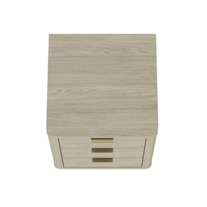 English Elm Evelyn 20" Nightstand: Modern 3-Drawer Design In Natural Finish For Stylish Bedroom Storage Solutions B365P398517
