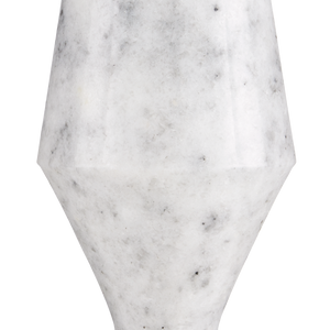 Quince White Marble Accent Table - Elegant Modern Design with Unique Natural Veining & Patterns