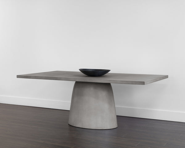 Sunpan Cavallini 79" Contemporary Dining Table - Sleek Light Grey Concrete Design for Indoor & Outdoor Spaces