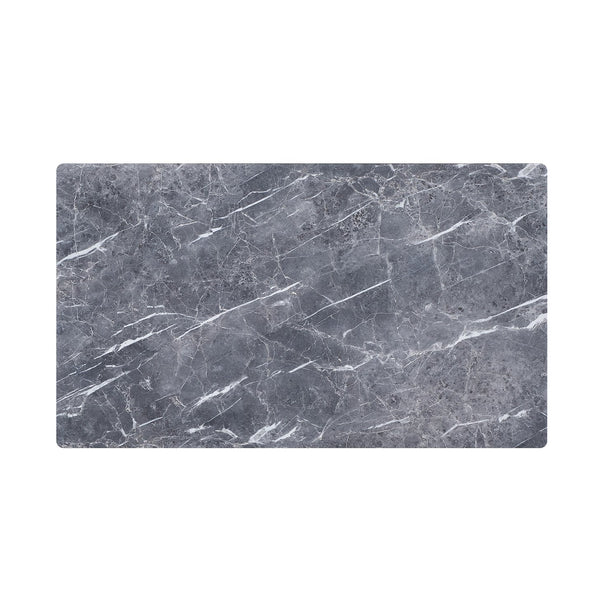 English Elm Rectangular Mid-Century Faux Marble Coffee Table in Grey & Light Oak — Sleek HPL Surface, Earthy Base B016P372991