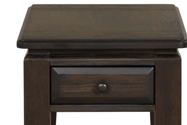 English Elm Mahogany Solid Wood Traditional Cocktail Table with Two Storage Drawers and Dark Finish for Living Room Mahogany 30.5 L x 25 W x 12 H B2699P242846
