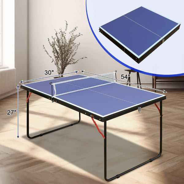 English Elm Double Fish Compact Foldable Ping Pong Table Mdf Surface Aluminum Frame Indoor Outdoor W3087P250975