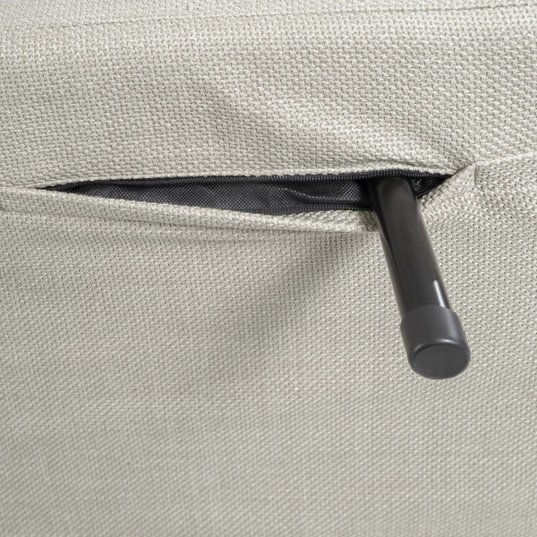 English Elm 3 Foldable Linen Chaise Lounge with Adjustable Backrest Footrest Detachable Pillow Convertible Sofa Bed for Small Spaces Beige 50.59 L x 27.76 W x 11.22 H W1716P280541