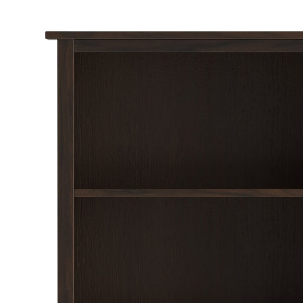 English Elm Warm Shaker 5 Shelf Bookcase Brown Pine - Handcrafted Tobacco Finish, Adjustable Shelves, 72" H Functional Style B136P238625