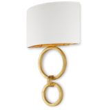 Bolebrook White Wall Sconce, White Shade