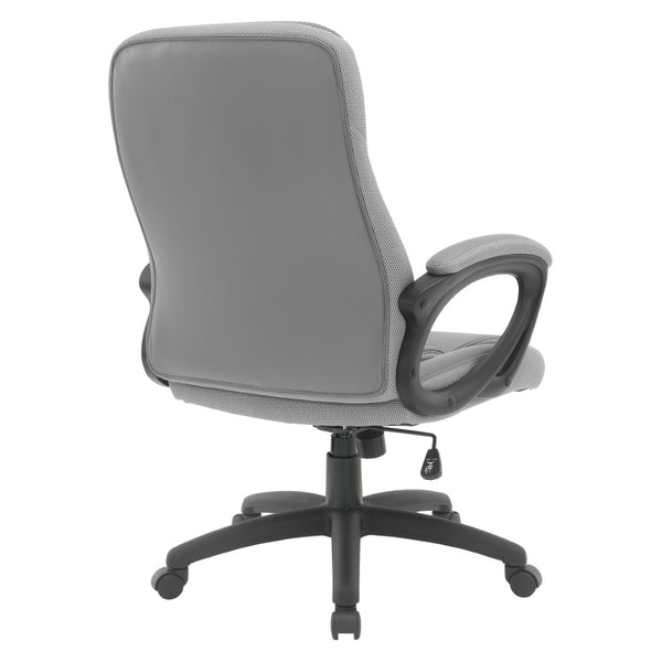 OSP Home Furnishings Faux Leather Executive Office Chair with Lumbar Support and Ergonomic Padded Seat FL13785-U21
