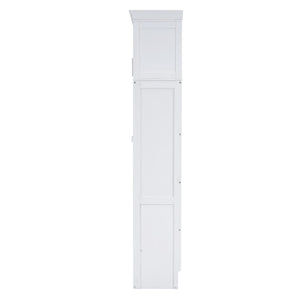 English Elm Full Size Murphy Wall Bed with Top Cabinet Storage for Studio or Guest Room LP006664AAK-1