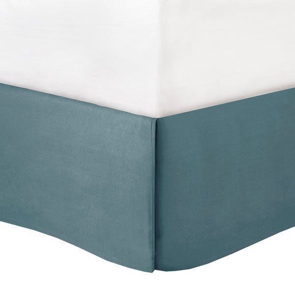 English Elm 12 Piece Teal Paisley Comforter Set with Cotton Sateen Sheets, Cal King, 15" Skirt, Hypoallergenic Fill B035P148325