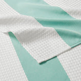 Madison Park Spa Waffle Transitional Shower Curtain with 3M Treatment MP70-1485 Aqua