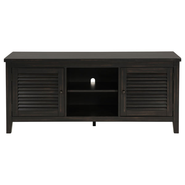 English Elm Sutter Mission Style Louvered Door Tv Stand Rustic Pine Console for Living Room B062P441044