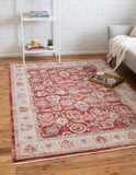 Unique Loom Noble Alexander Machine Made Floral Rug Red, Blue/Gray/Ivory/Olive/Puce/Beige 8' 0" x 10' 0"