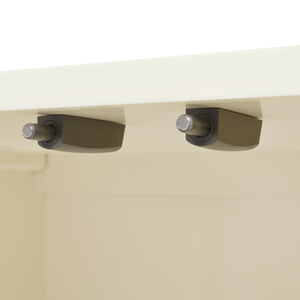 English Elm Jennifer Taylor Home - Gemini 79" Sideboard Buffet in White Lacquer Birchwood — Handmade Solid Wood, Magnetic Doors, Storage B2719P238481