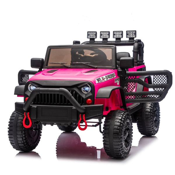 English Elm 24v Kids Electric Ride on Car with Parental Remote Dual Motor Four Wheel Suspension W1578P356392