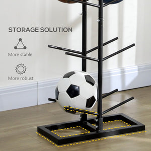 English Elm Soozier Vertical Steel Ball Tower Organizer Holds 12 for Gym Garage or Classroom W2225P217771